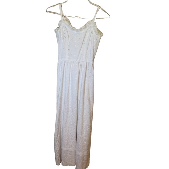 Lanz Originals Dresses & Skirts - Vintage Lanz Originals White Eyelet Dress Floral 1970’s